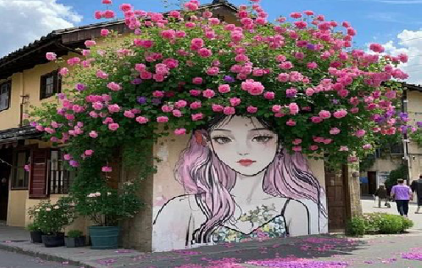 罗山怎么设计网红打卡墙绘