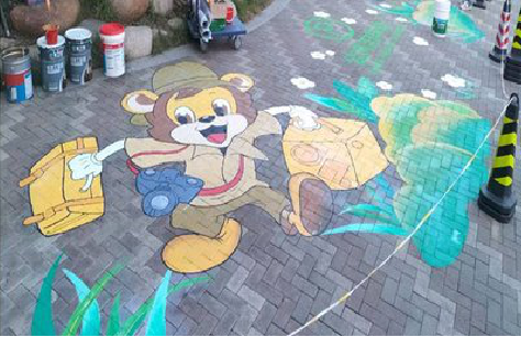 罗山夏季画地面彩绘会遇到的问题