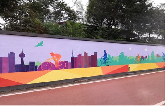 罗山墙体彩绘-围墙