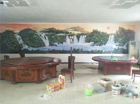 罗山墙绘-写实风景