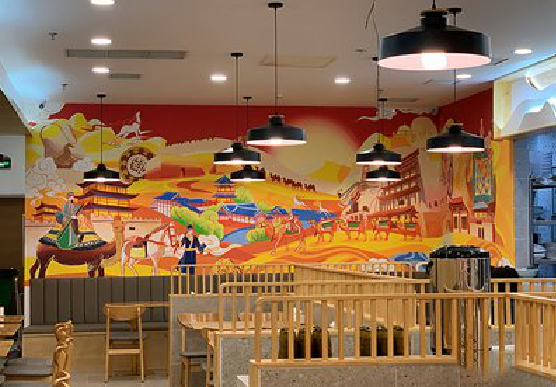 罗山商业空间彩绘介绍。